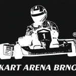 Černobílá negativní verze logotypu KART ARENA BRNO